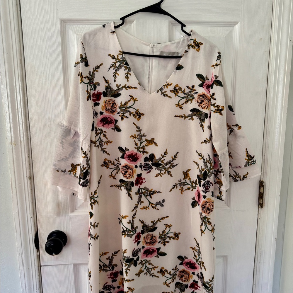 Floral Print V-Neck Dress